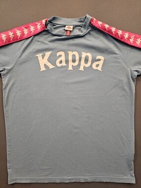 Kappa 222 Banda Balima T-Shirt - Light Blue & Pink